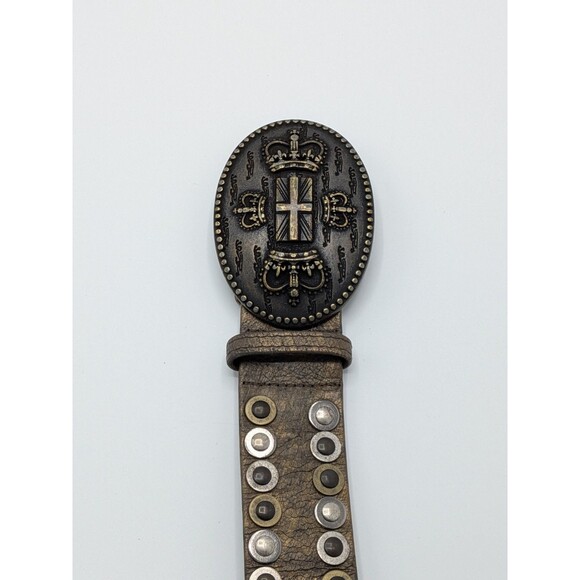 Suzi Roher Canada Belt Large Plus‎ - Steampunk Bronze Brown Union Jack Buckle main image 12